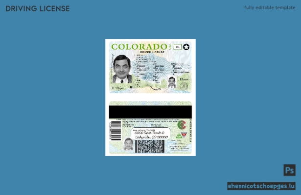 USA Colorado Führerschein Beispielvorschau